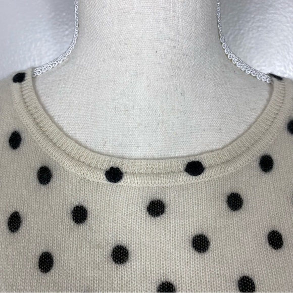 Cashmere sweater 2 ply polka dot sweater Cynthia Rowley - Picture 2 of 7